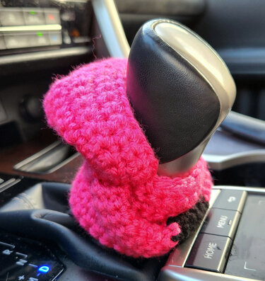 Crochet Hoodie Sweater Cover for Car Gear Shift Knob