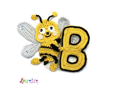 Crochet Animal Alphabet B Bee