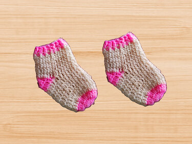 Crochet baby socks 6 -12 months