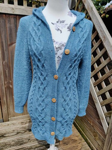 Zopfmuster-Jacke "Infinity", mit oder ohne Kapuze, bis Größe XXXXXL - Bild 11