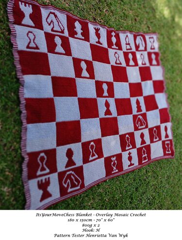 It's Your Move Chess Blanket Pattern - Crochet
