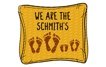 Funny family feet as DXF, PDF - digital file for plotting