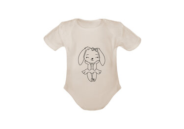 Stickdatei Hasenmädchen, LineArt, Redwork, 3 Größen, 2 Varianten - Sticken