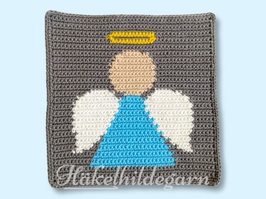 Crochet Pattern Angel in Square