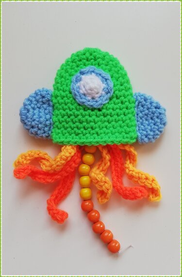 Häkelanleitung Rechenkette Rakete