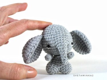 Crochet Elephant Pattern Amigurumi Toy