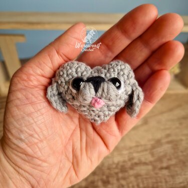 Dog love heart crochet pattern no sew