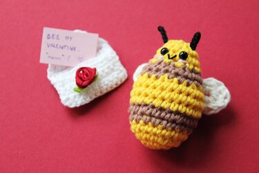 Bee My Valentine? Amigurumi Crochet Pattern PDF For Valentine's Letter