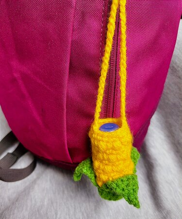 Praktischer Lippenpflegehalter Maiskolben - Häkeln