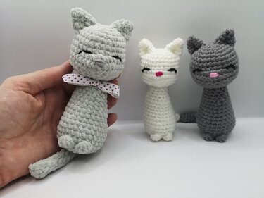 kleine Katze sitzend - Häkelanleitung von NiggyArts - Bild 6