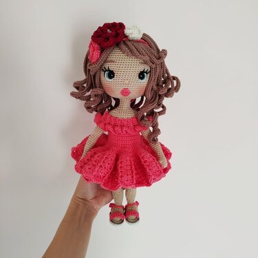 Astrid Doll crochet pattern, Amigurumi doll pattern, Latina doll