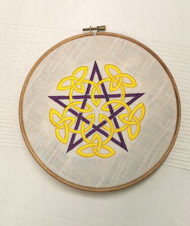 Stickdatei - Pentagramm mit Stern - Stern - Keltisch - 3 Größen - Sticken