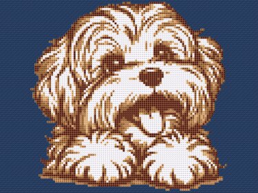 Cross Stitch Pattern Lapdog Cutie,embroidering a small dog very easily, PDF - Embroidery
