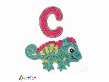 Crochet Animal Alphabet C Chameleon
