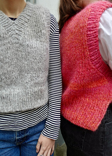 Slipover knitting pattern with V-neck, sizes XS-XXXL - Image 5