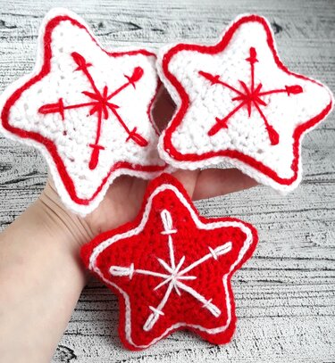 Crochet stars, Cute crochet pattern, Christmas clearance, Baby toy