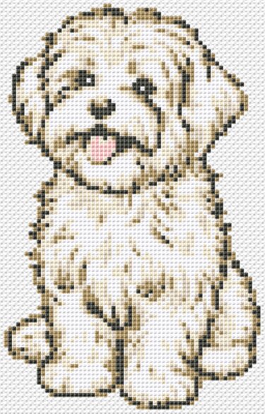 Cross stitch pattern Maltese Pepper, cute dog to embroider yourself - Embroidery