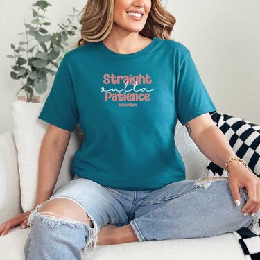 Plotterdatei EPS, PNG, DXF und SVG " Straight Outta Patience MOMFLIFE" - Plotting