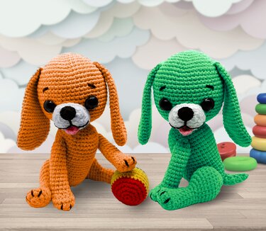 Crochet pattern for a Puppy. Amigurumi Little Dog. PDF crochet tutorial.