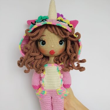 Astrid Unicorn, Crochet Doll Pattern, Amigurumi doll, unicorn outfit
