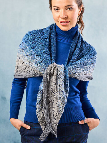 TUCH RAUTENWELLEN AB HALSMITTE, gestrickt - Bild 5