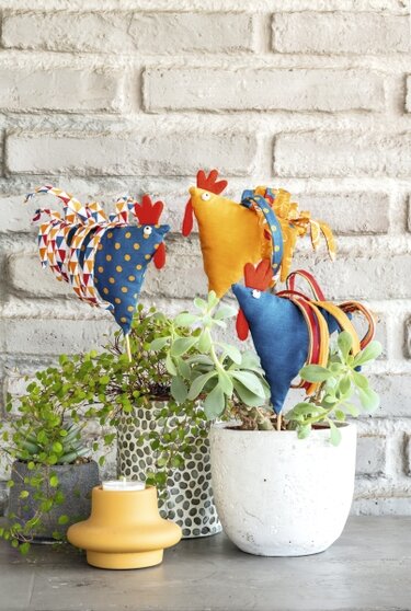 3 H&uuml;hner aus Stoff - Nähen