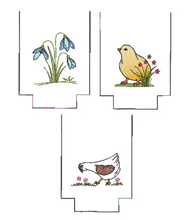 ITH Lichterbeutel Frühling großes Set 11 Motive Blumen Hase Ostern Küken Ha - Sticken