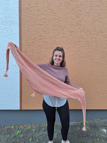 Dreiecktuch „Gelati“ im Halbpatent - Stricken