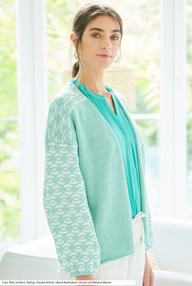 Jacke mit Hebemaschenmuster - Bild 4