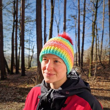 No sew, no gauge swatch stardust Beanie crochet pattern