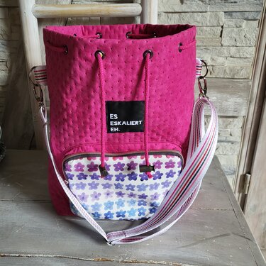 Hugo Bag PDF Schnittmuster – stylische & praktische Beuteltasche mit Kordel - Nähen