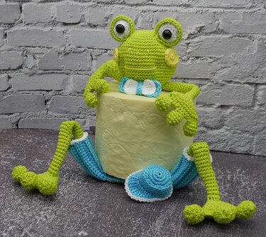 Häkelanleitung Klopapier Halter "Fröschlein Koko & Koketta"