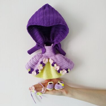 Princess outfit for the Astrid doll, Doll clothes crochet pattern