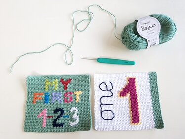 PATTERN: 1-2-3 Look Book ~ Quiet book, soft book, babybook - Crochet