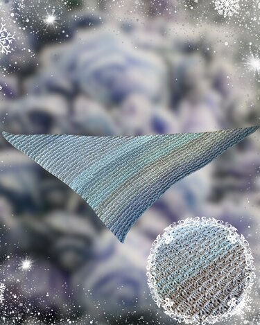 Frozen Flower - Häkelanleitung für ein asymmetrisches Dreieckstuch