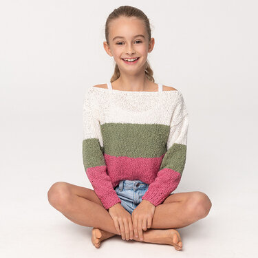 Strickanleitung Kinderkurzpullover "Larisa" 765149 - Bild 2