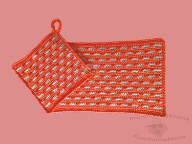 Platzdeckchen und Topflappen „Isolde“ einfaches Mosaikmuster in 2 Varianten - Häkeln