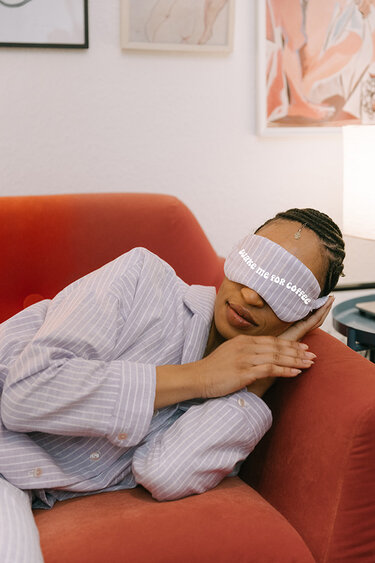 Plotter file "Wake me for coffee" sleep mask quote Cricut Plotting funny