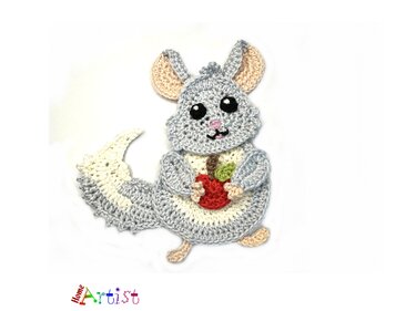 Chinchilla crochet pattern applique
