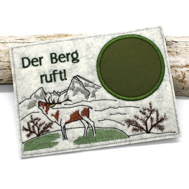 Stickdatei Mugrug Untersetzer Hirsch Berge - Sticken