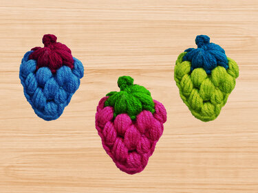 Amigurumi grape hair clip pattern - Crochet