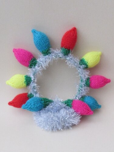 TeaCosyFolk's Christmas Lights Hair Accessories Knitting Pattern