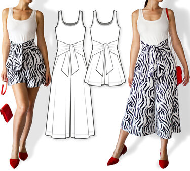 Schnittmuster | Jersey Overall Sophie | Jumpsuit | E-Book | Größen XXS-XL - Nähen