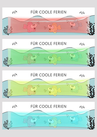 Laminiervorlage Druckvorlage Lesezeichen Ferien Geschenk Wassereis - Basteln