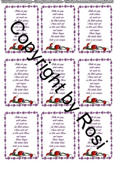 Sorgenwürmchen - Glückswürmchen - Sprüche - Kärtchen - Karte - Basteln