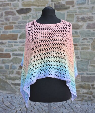 Triangula Poncho, triangular poncho - Knitting