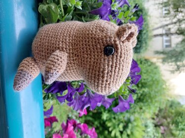 Capybara Amigurumi Wasserschwein ca. 20 cm hoch - Häkeln
