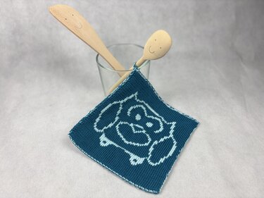 Potholder Owl Klausi – Double Knitting Instructions