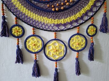 Mandala / Traumfänger "SonneMondSterne" Häkelanleitung - Bild 8