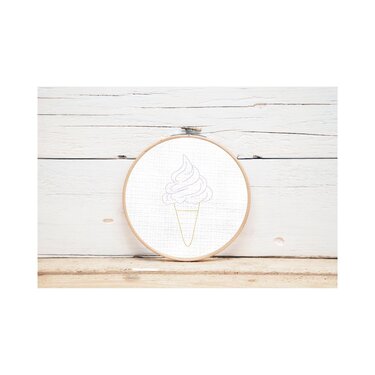 Stickdatei Softeis Redwork 10x10 13x18 Applikation Sommer sticken Sommerzei